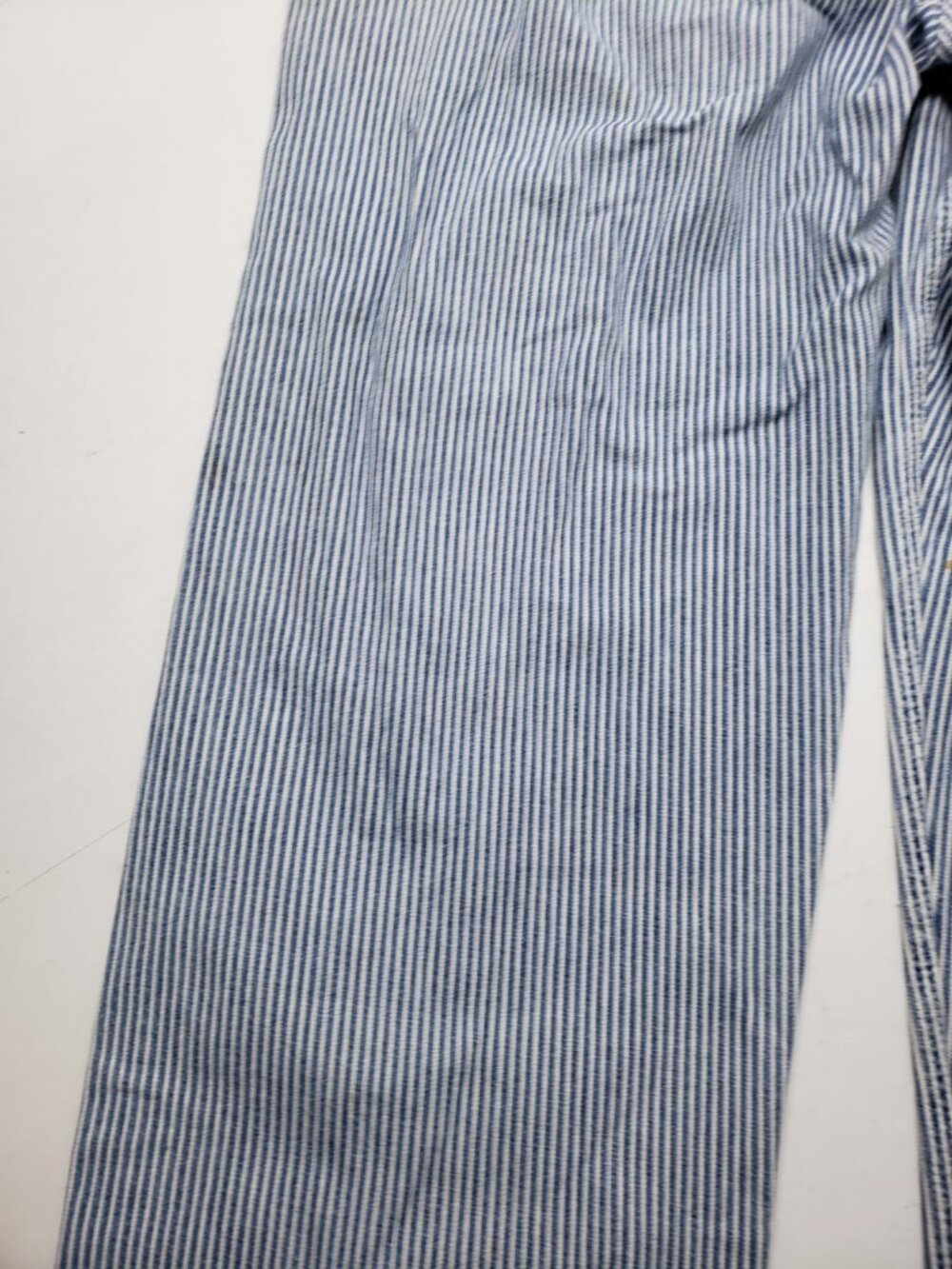 Vintage Liberty Hickory Stripe Bib Overalls Railroad Denim Workwear USA - Picture 15 of 16
